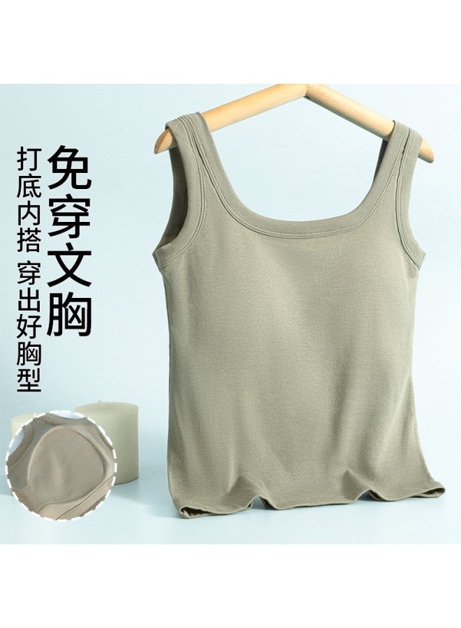 Goso Spaghetti Strap Comfortable Camisole With Padded Inserts, Women'S Layering Tank Top For Outer Wear - Image 3