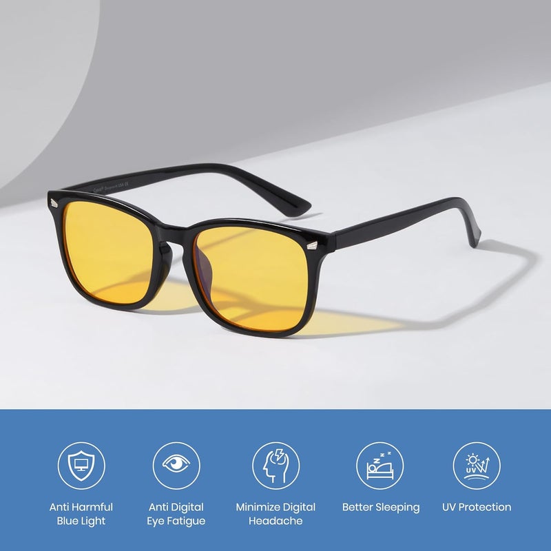 Gaming Glasses for Men Women Blue Light Glasses for Computer Screen Reduce Eye Strain Sleep Better 8082 - Image 5