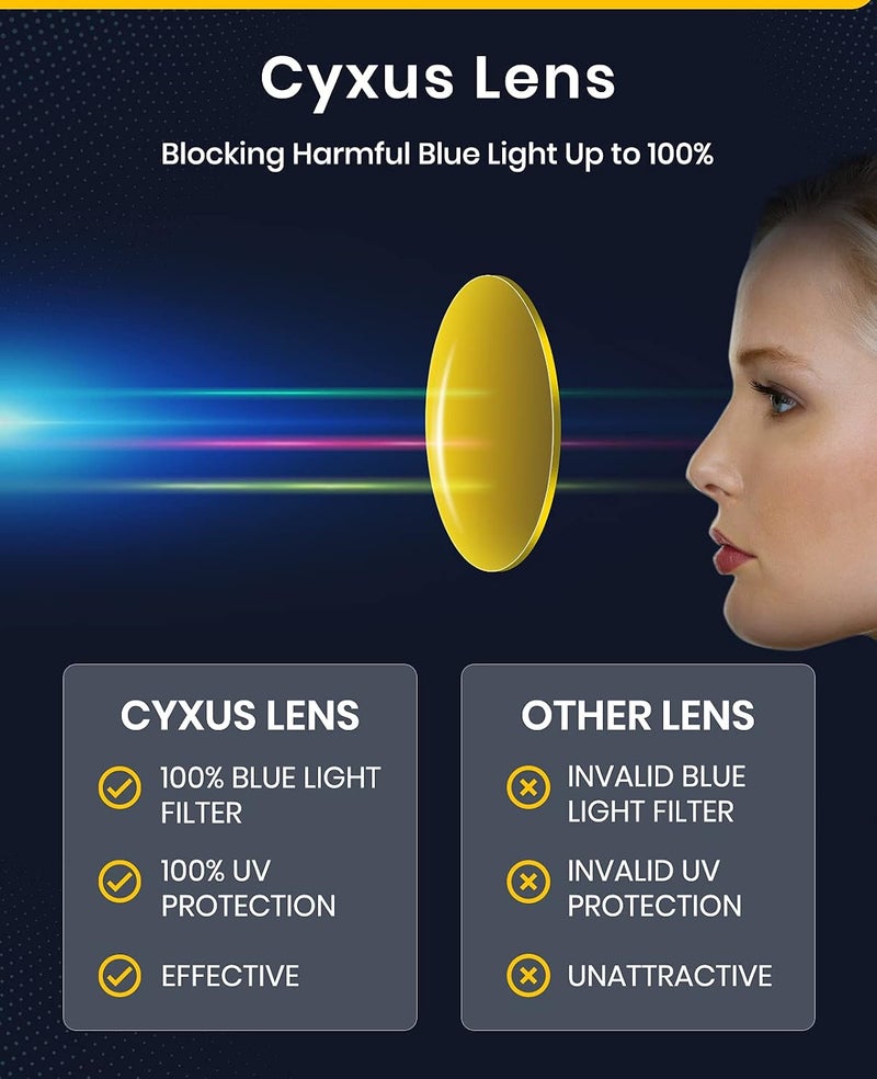 Gaming Glasses for Men Women Blue Light Glasses for Computer Screen Reduce Eye Strain Sleep Better 8082 - Image 2