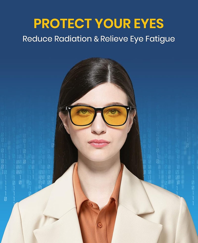 Gaming Glasses for Men Women Blue Light Glasses for Computer Screen Reduce Eye Strain Sleep Better 8082 - Image 4