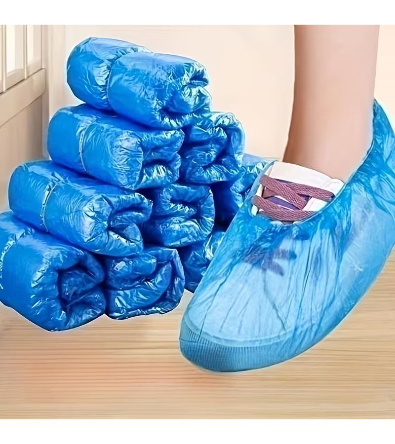 Blue 60 Pieces Household Shoe Covers Keep Shoes Dry And Clean For Hospital Office Home - Image 1
