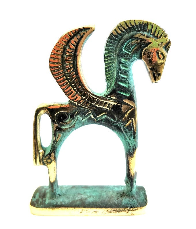 ANCIENT GREEK BRONZE MUSEUM STATUE REPLICA OF PEGASUS 176