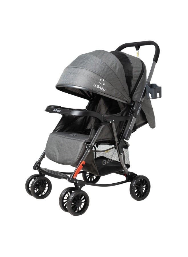 G Baby (G22) stroller baby/Kids Travel Stroller Reversible Handle, LIGHTWEIGHT, COMPACT DESIGN,Mosquito Net,Advanced Stroller with  DETACHABLE FOOD TRAY - Image 3