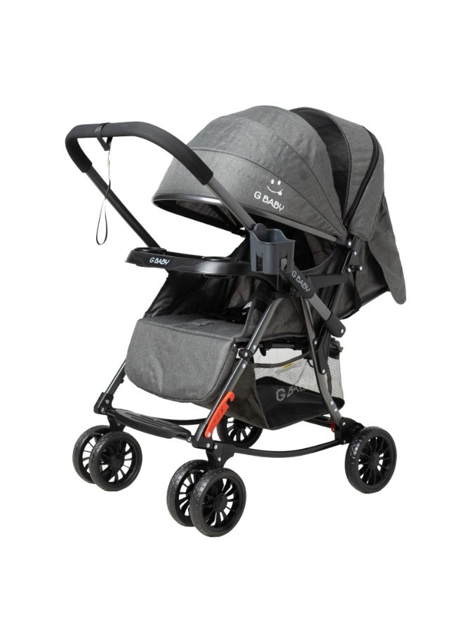 G Baby (G22) stroller baby/Kids Travel Stroller Reversible Handle, LIGHTWEIGHT, COMPACT DESIGN,Mosquito Net,Advanced Stroller with  DETACHABLE FOOD TRAY - Image 2