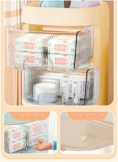 YEYA Multifunctional Storage Shelves For Baby With Movable Wheels  - Image 2