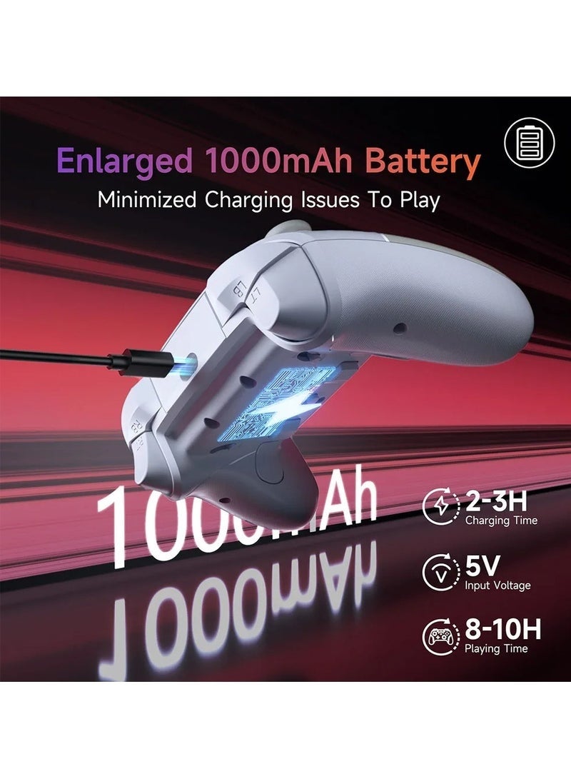 EasySMX X20 Wireless Gamepad Enhanced Controller Compatible with PC/NS/TV/Phone/Laptop, Hall Micro Triggers Joystick RGB Effect - Image 4