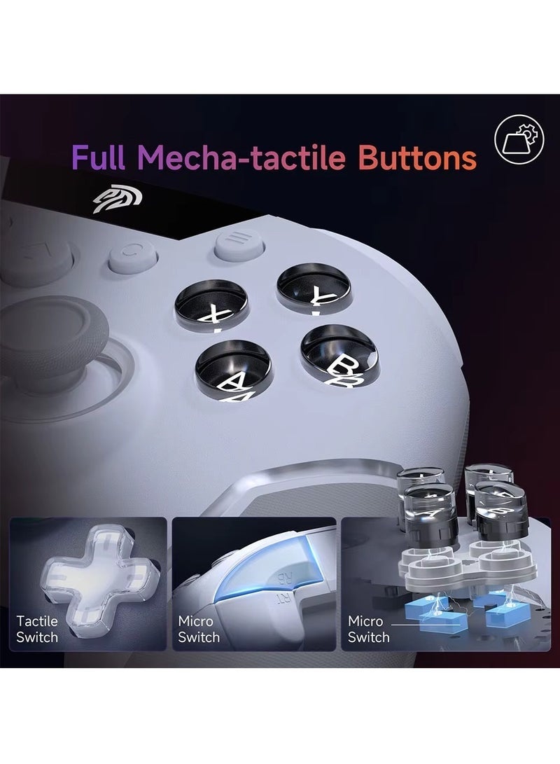 EasySMX X20 Wireless Gamepad Enhanced Controller Compatible with PC/NS/TV/Phone/Laptop, Hall Micro Triggers Joystick RGB Effect - Image 3