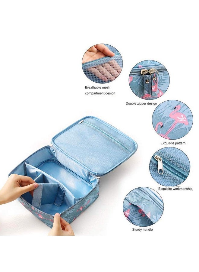 SHRBI Women's Zipper Makeup Professional Travelling Bag and Storage Household Grooming Kit with Handle for Women Innerwear and Adjustable Travel Cosmetic Case - Image 4