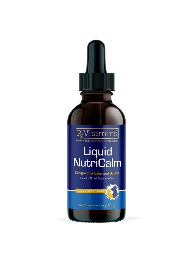 Rx Vitamins Rx Vitamins Liquid NutriCalm Cat & Small Dog Anxiety Relief - Sleep Aid - Calming Supplement - Dog Bark Control & Stress Relief - Salmon Flavor - 4 oz  - Image 1