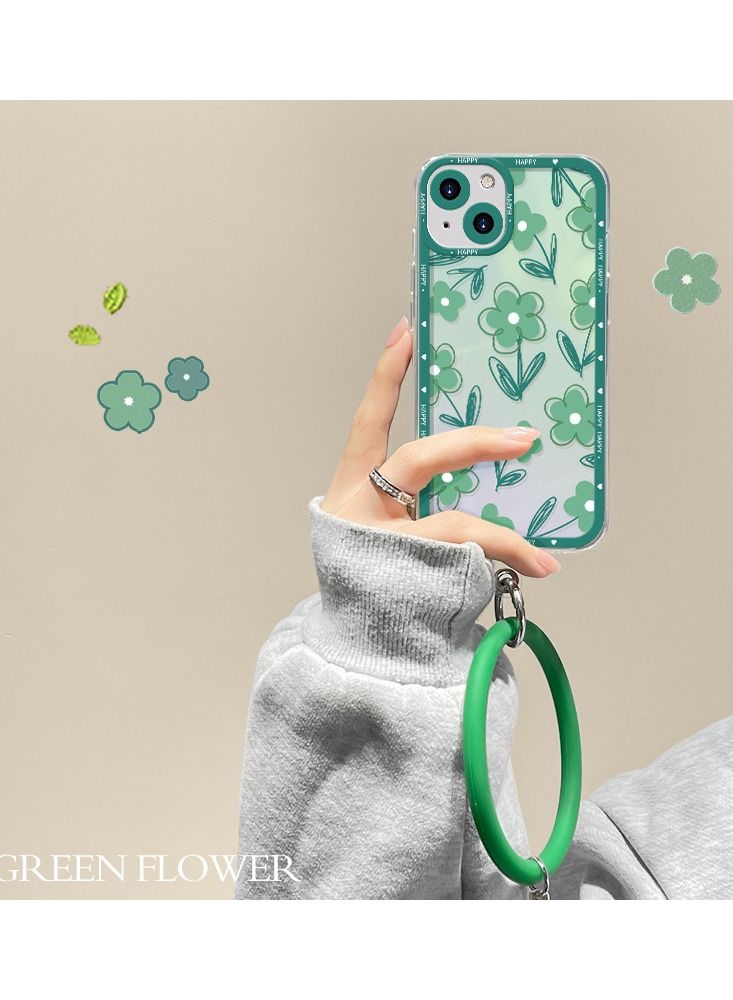 Loquat Back Cover Printed TPU Protective Mobile Phone Case with Bracelet for iPhone - Image 1