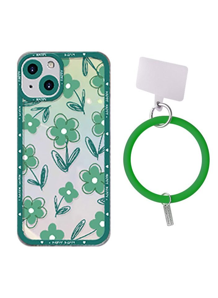 Loquat Back Cover Printed TPU Protective Mobile Phone Case with Bracelet for iPhone - Image 2