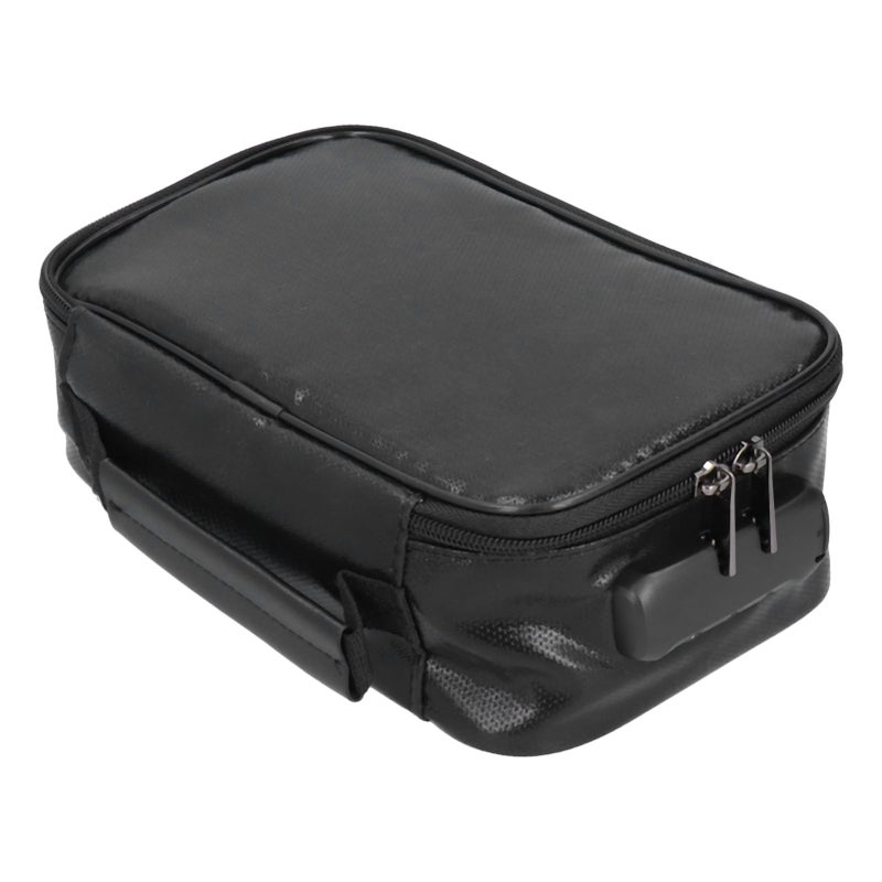 Fireproof Document Bag with Lock Portable Small Fireproof Document Bag for Home Office TravelBlack - Image 1