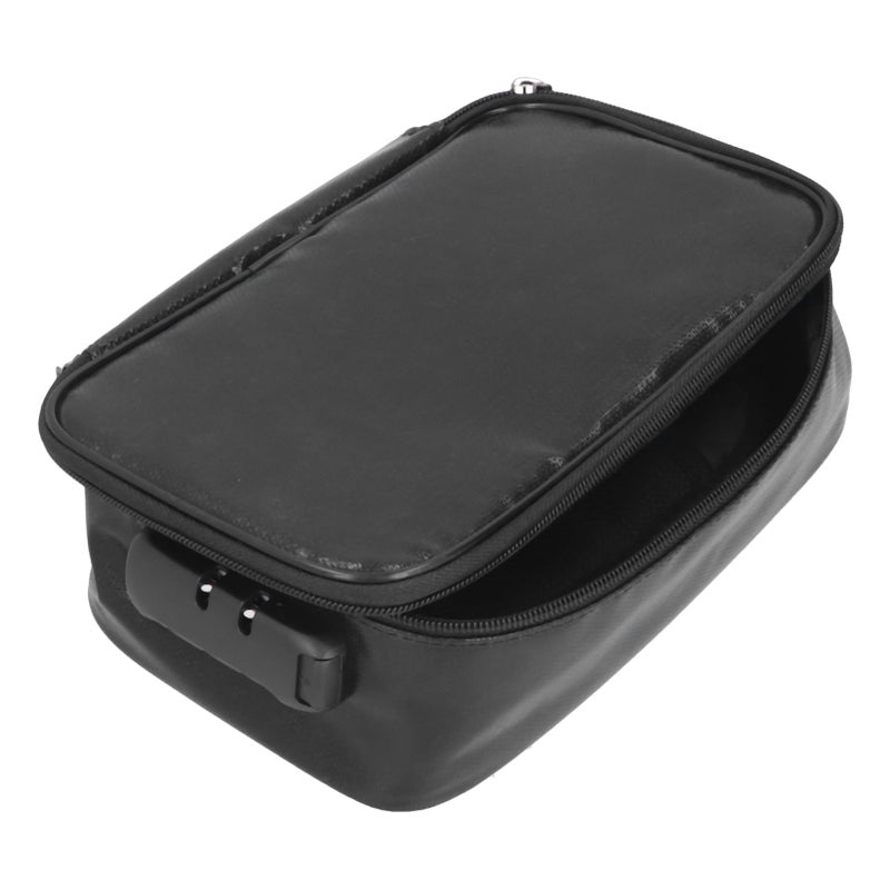 Fireproof Document Bag with Lock Portable Small Fireproof Document Bag for Home Office TravelBlack - Image 3