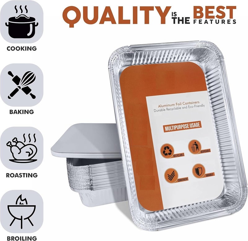 V4L Aluminium Foil Containers with Lid - 250 ml, 25 Pieces, Multicolour - Image 4