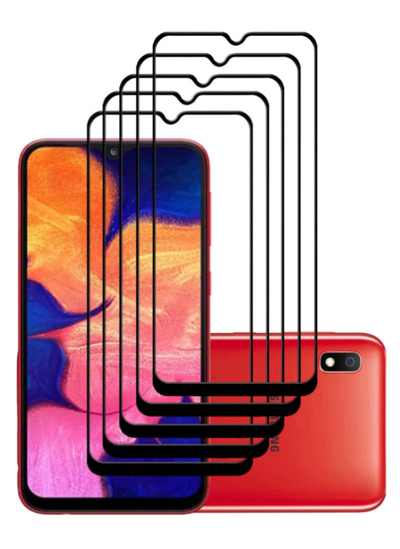 ACLIX 5 Pieces Antistatic ESD Dustproof Premium Quality High Definition Tempered Glass Screen Protector Designed For Samsung Galaxy A10 - Image 1
