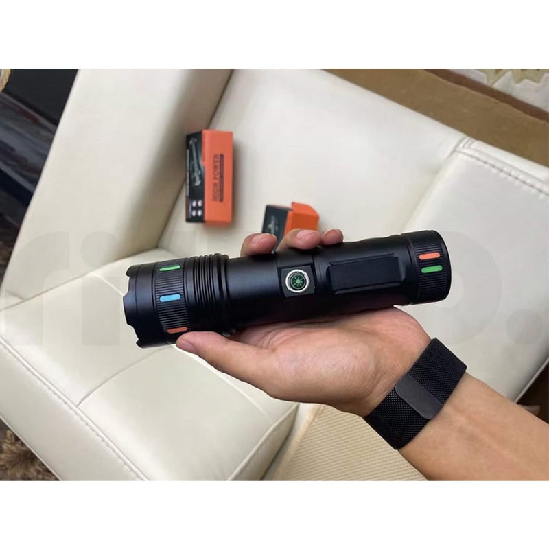 Ritmo Ritmo Torch Light LED Light Handy Light TypeC USB High Lumen Torch Light with Zoomable 4 ModesPower Bank Super Bright Torch Lights Rechargeable Torch - Image 1