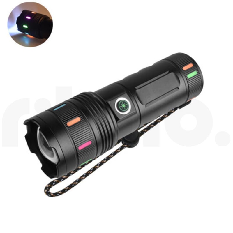 Ritmo Ritmo Torch Light LED Light Handy Light TypeC USB High Lumen Torch Light with Zoomable 4 ModesPower Bank Super Bright Torch Lights Rechargeable Torch - Image 3