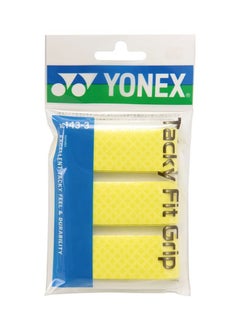 Yonex Tacky Fit Grip Ac143-3 (3 لفات) فلاش أصفر (Ac143-3flyf) 