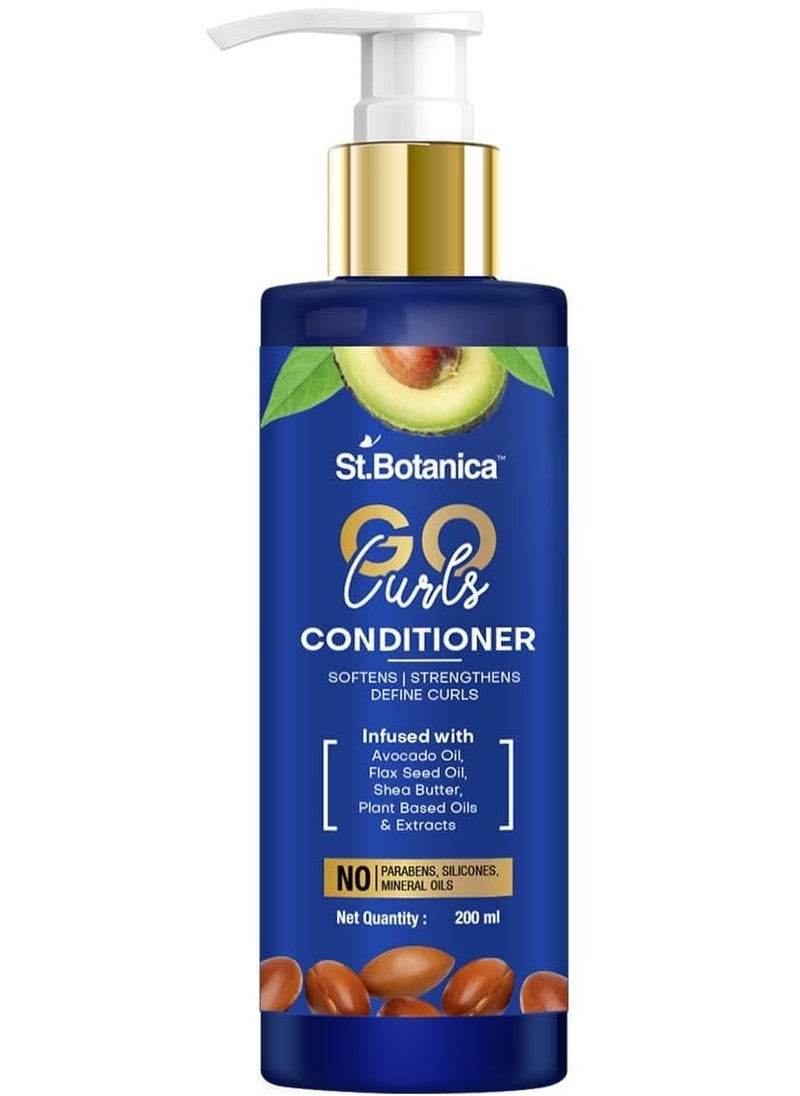 StBotanica - St.Botanica GO Curls Hair Conditioner with Avocado Flaxseed Oil Pea Protein to Soften Hydrate Curly Hair - Image 1