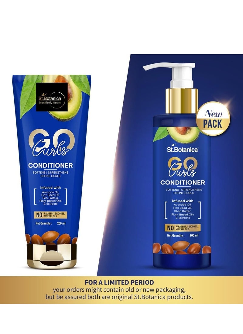 StBotanica - St.Botanica GO Curls Hair Conditioner with Avocado Flaxseed Oil Pea Protein to Soften Hydrate Curly Hair - Image 1