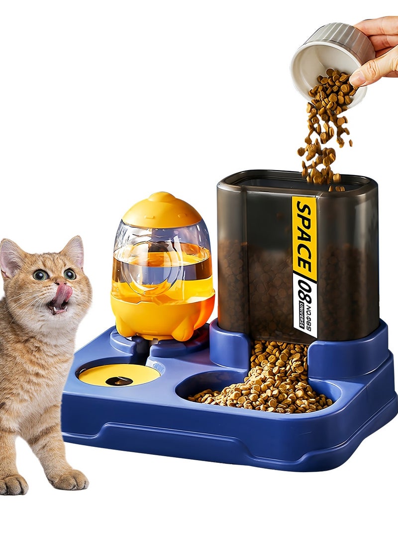 كيدل تغذية الأغذية التلقائية ومجموعة المياه تغذية القطط للكلاب القطط الحيوانات الأليفة الحيوانات - Image 1