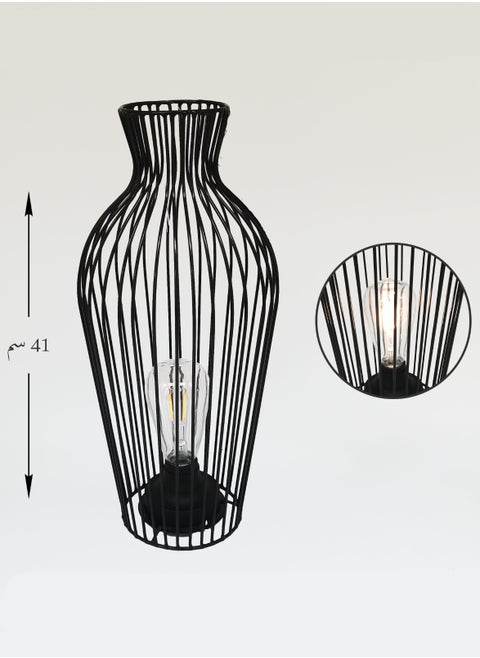 Black luminous table lamp