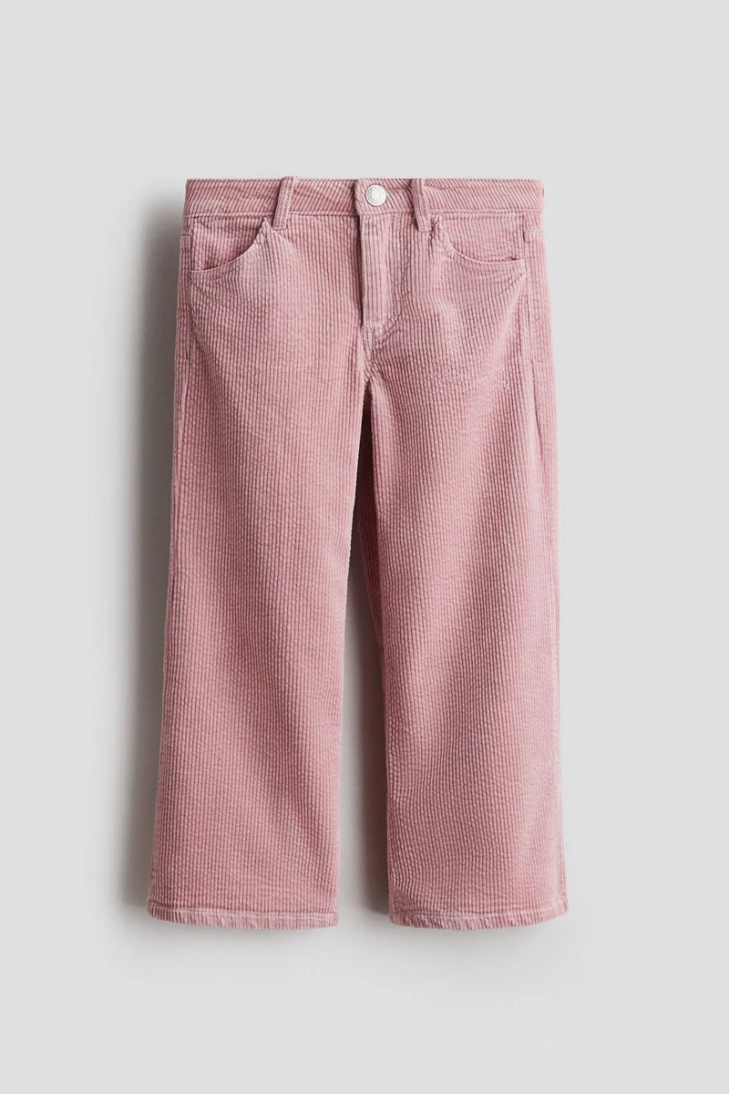 H&M Wide cotton corduroy trousers