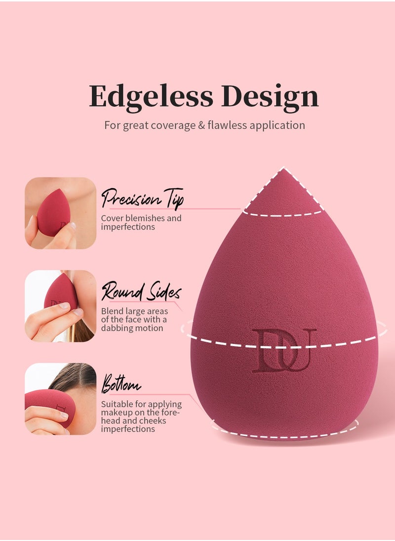 DUcare Beauty Blender, Makeup Blender Sponge for blending liquid Foundations, Powders and Creams, Flawless, Professional Streak Free Application Blend, Vegan, Cruelty Free  - Image 3