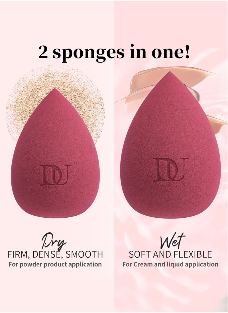 DUcare Beauty Blender, Makeup Blender Sponge for blending liquid Foundations, Powders and Creams, Flawless, Professional Streak Free Application Blend, Vegan, Cruelty Free  - Image 2