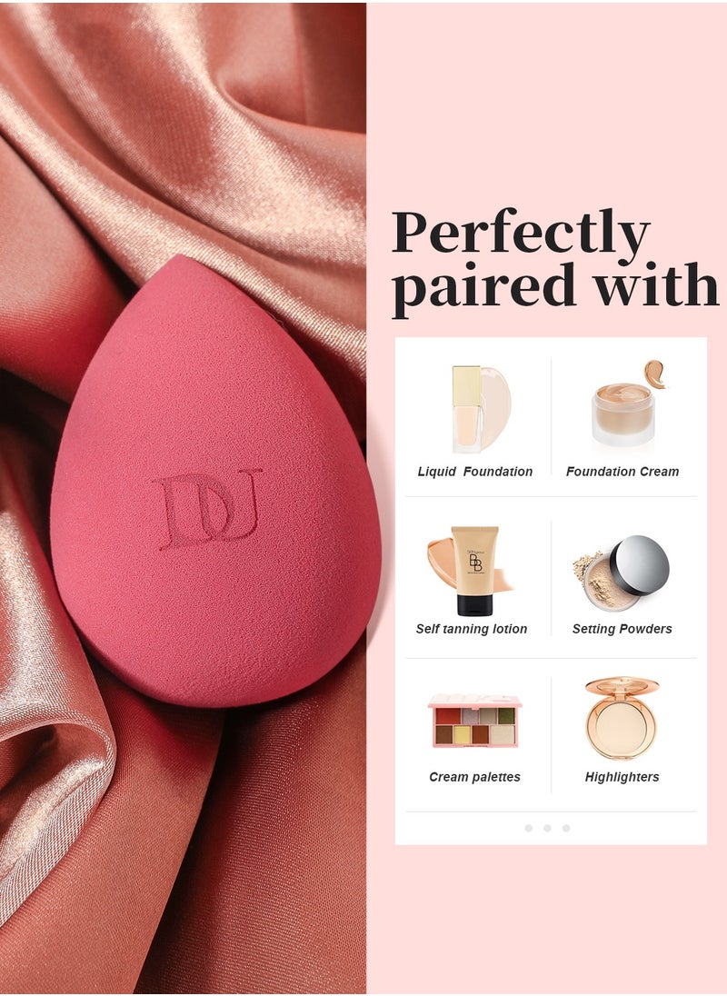 DUcare Beauty Blender, Makeup Blender Sponge for blending liquid Foundations, Powders and Creams, Flawless, Professional Streak Free Application Blend, Vegan, Cruelty Free  - Image 5