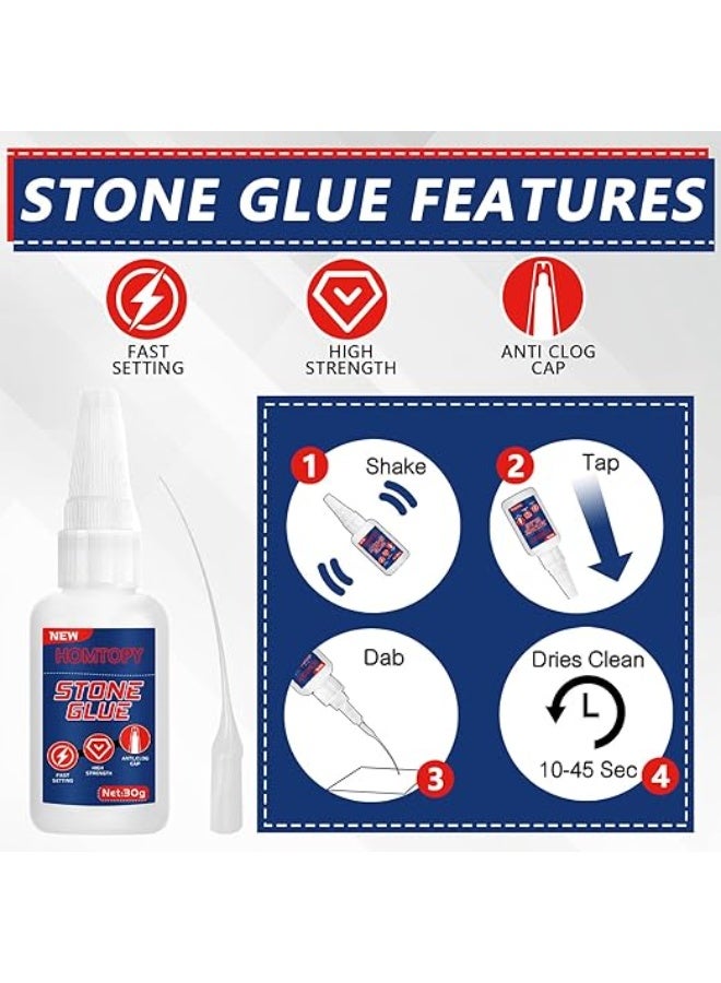 HOMTOPY Plastic Adhesive Extra Strong, 30 g Super Glue Metal, Waterproof Plastic Adhesive, Transparent Metal Adhesive, Extra Strong, for Bonding Metals of All Types - Image 5