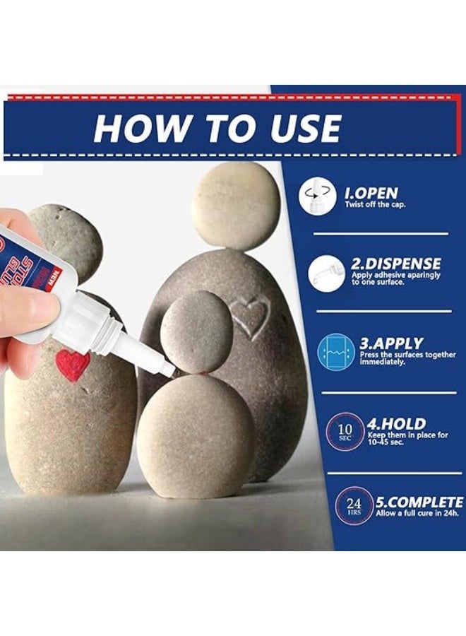 HOMTOPY Plastic Adhesive Extra Strong, 30 g Super Glue Metal, Waterproof Plastic Adhesive, Transparent Metal Adhesive, Extra Strong, for Bonding Metals of All Types - Image 3