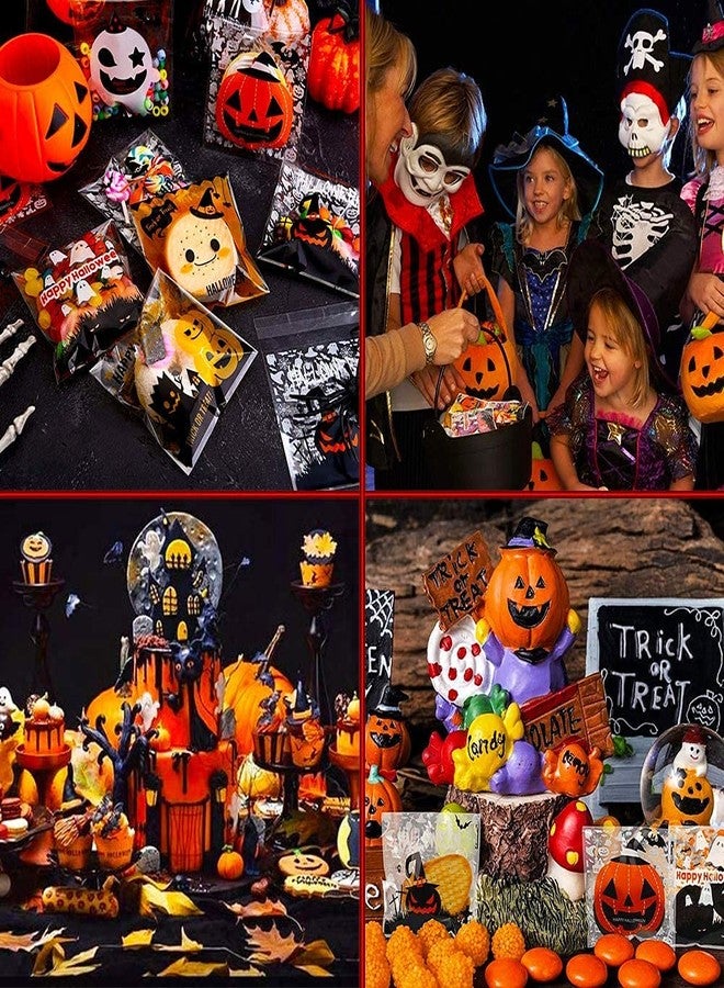 Pcavin 160 Pcs Halloween Cellophane Clear Treat Bags Self Adhesive Candy & Cookie Bags for Halloween Party Favors Supplies - Image 5