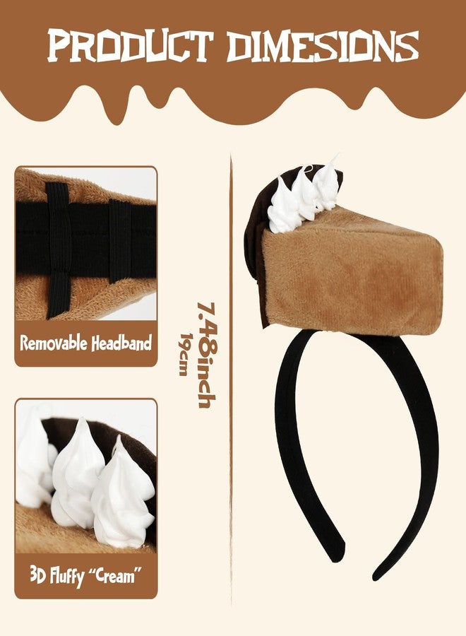 VZQI Pumpkin Pie Hat Pumpkin Pie Headband Halloween Fun Hats Mini Food Headband Accessory - Image 3