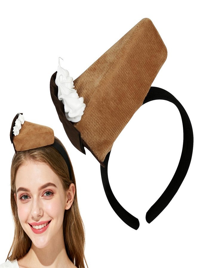 VZQI Pumpkin Pie Hat Pumpkin Pie Headband Halloween Fun Hats Mini Food Headband Accessory - Image 1