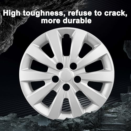 WEISIGAO Wheel Hubcaps for 2011-2025 Nissan Leaf; 2013-2019 Nissan SENTRA 16 inch Wheel Covers; Set of 4 Packs Silver ; 403153NF0B; - Image 2