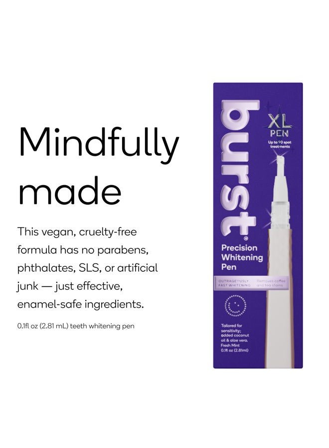 BURST Precision Whitening Pen, 9% HP, 45 Whitening Treatments, Enamel Safe, Vegan, Paraben Free, Delicious Flavor, Rose Gold, 1 Count - Image 4