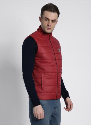 Barley Red Regular Fit Men's Solid Mock Neck Sleeveless Polyester Jacket with Zipper Closure - pzsku/Z75C411873D8F2112FB8DZ/45/1744191835/47f6c9e5-ff81-4666-9b7a-7e9bb86d7ee2