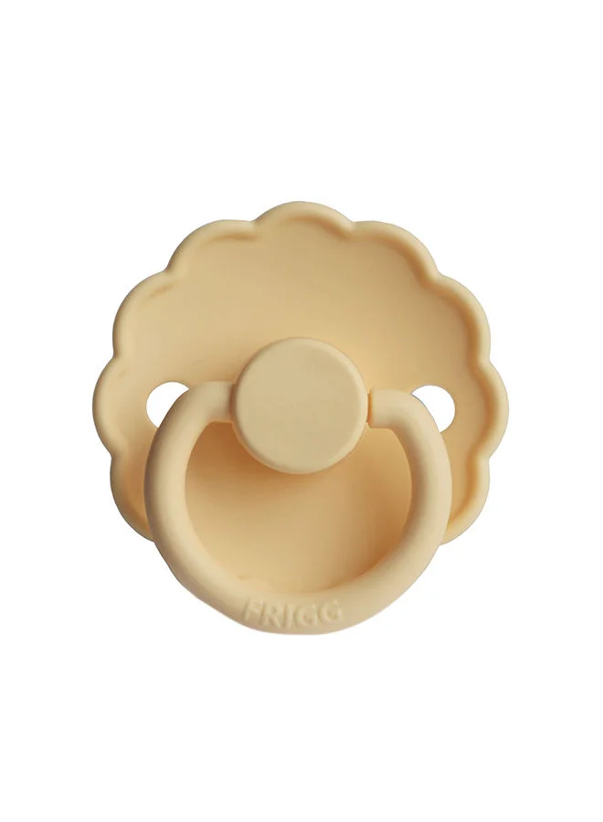 FRIGG Pack Of 1 Daisy Silicone Baby Pacifier 0-6M Pale Daffodil - Size 1