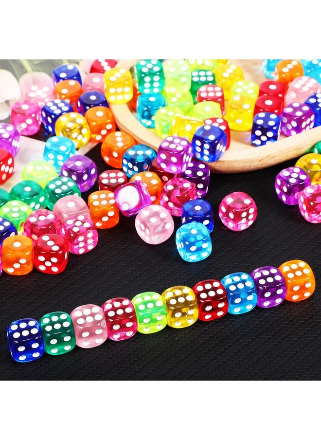 Toyvian 100 Pieces Colorful Dice Classroom Party Bulk Dice Math Games Educational Toys Dice Game Props, Multicolor Dice for Classroom Games and Party Activities  - Image 2