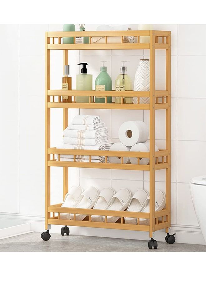 NKX 4 Tier Kitchen Shelf Wooden Multipurpose Storage Rack - Image 5