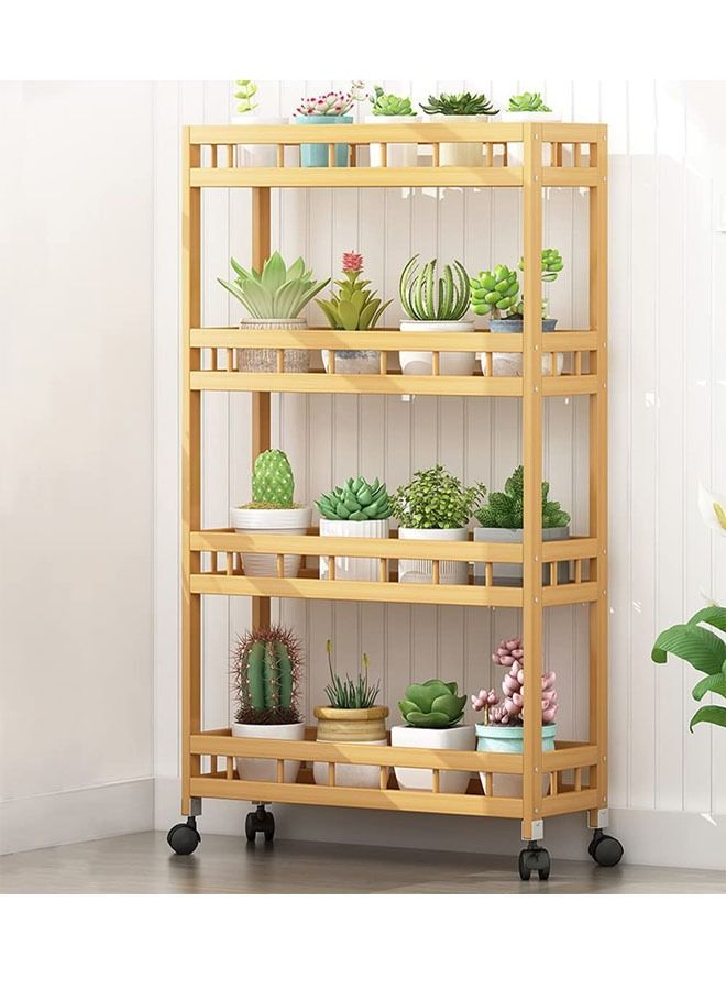 NKX 4 Tier Kitchen Shelf Wooden Multipurpose Storage Rack - Image 4