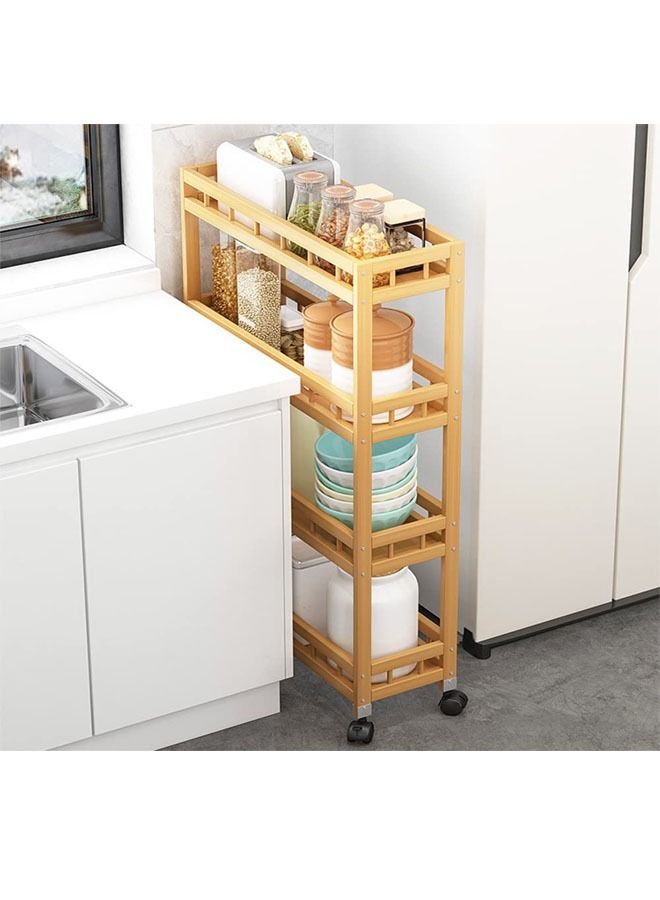 NKX 4 Tier Kitchen Shelf Wooden Multipurpose Storage Rack - Image 3