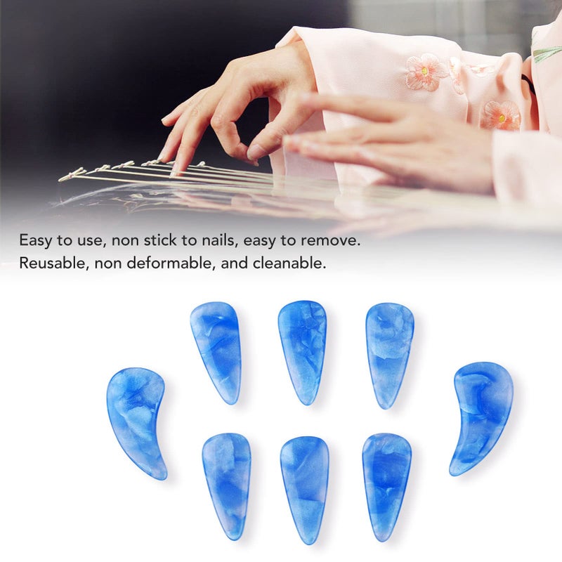 Mountain Color Silicone Guzheng Nail Covers Strong Lightweight Reusable Finger Picks - Image 5