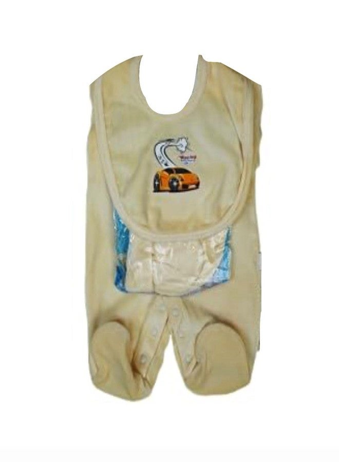 aRIC Clothing set for Baby Boy & Girl |1 Nightsuit |1 top & Bottom |1 Pair Mitten |1 Bib |1 Cap |1 Jacket (Pack of 7 Item) (Yellow, 0) - Image 1