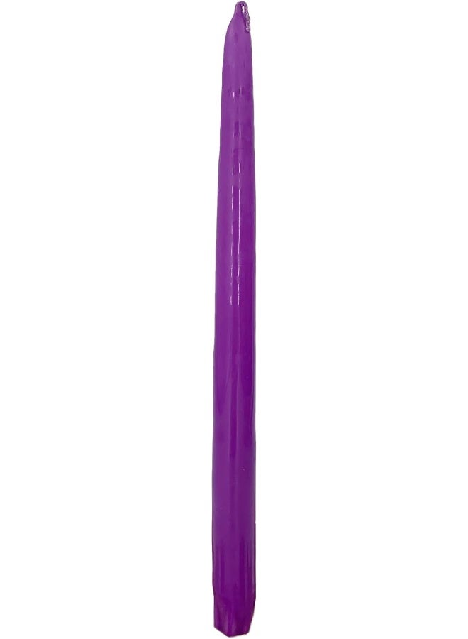 D'light Online Dlight Online Elegant 10 Unscented Purple Taper Candles Premium Quality HandDipped Tapered Candles Dripless Tapers and Smokeless  Individually Wrapped 10 Inch Purple - Image 2