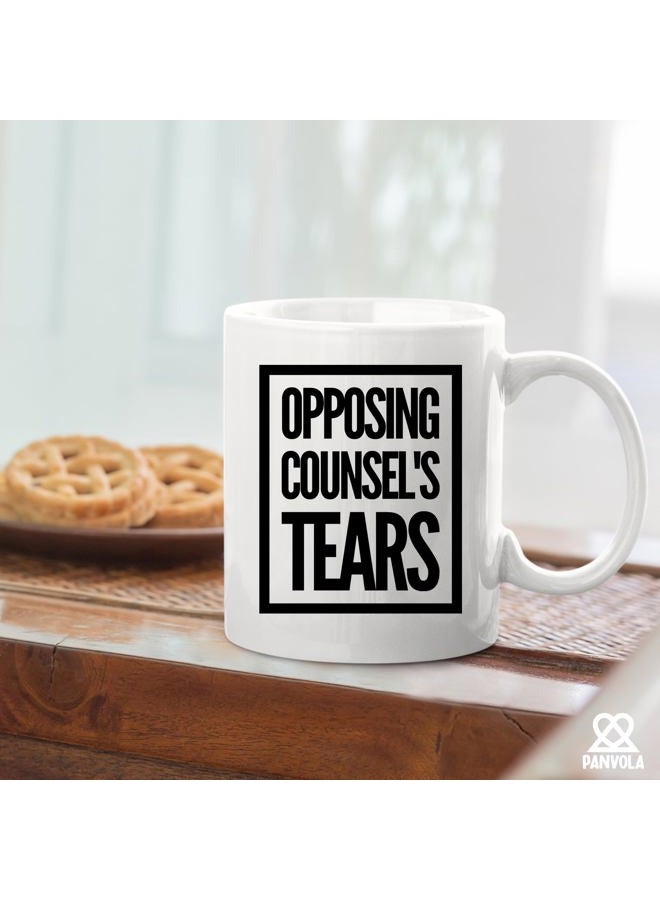 Panvola Opposing Counsel's Tears Lawyer Law Student Teacher Attorney Ceramic Coffee Mug 11oz White Novelty Drinkware - Image 5