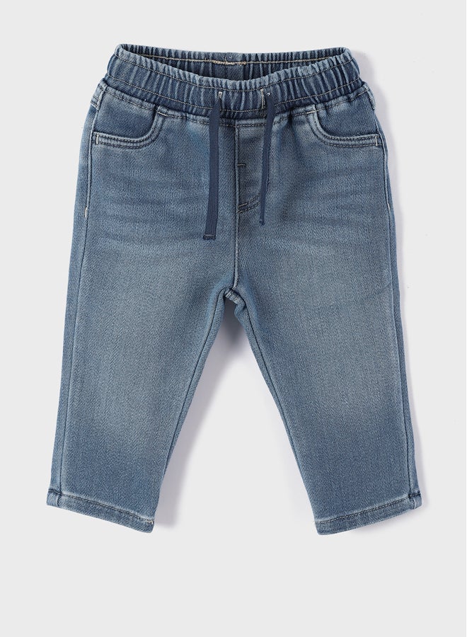 LC WAIKIKI Elastic Waist Basic Baby Boy Denim Trousers - Image 1