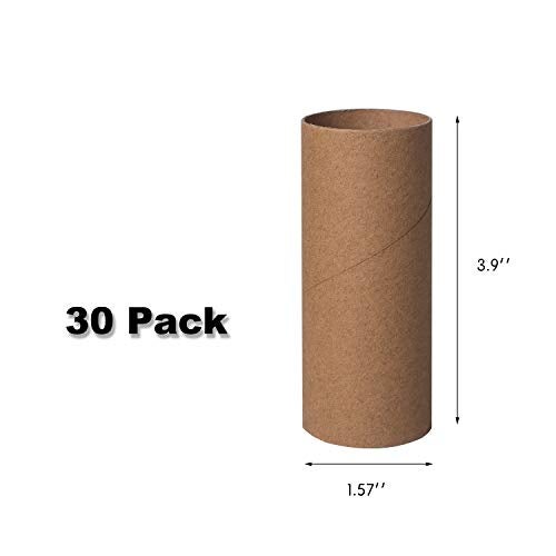 Bargain Paradise 30 Pack Craft Rolls - Thick Cardboard Tubes for Crafts - Round Tubes - Cardboard Tubes For Crafts - Craft Tubes - Craft Round Tubes - Paper Tube for Crafts - 1.57 x 3.9 inches - Brown - Image 2