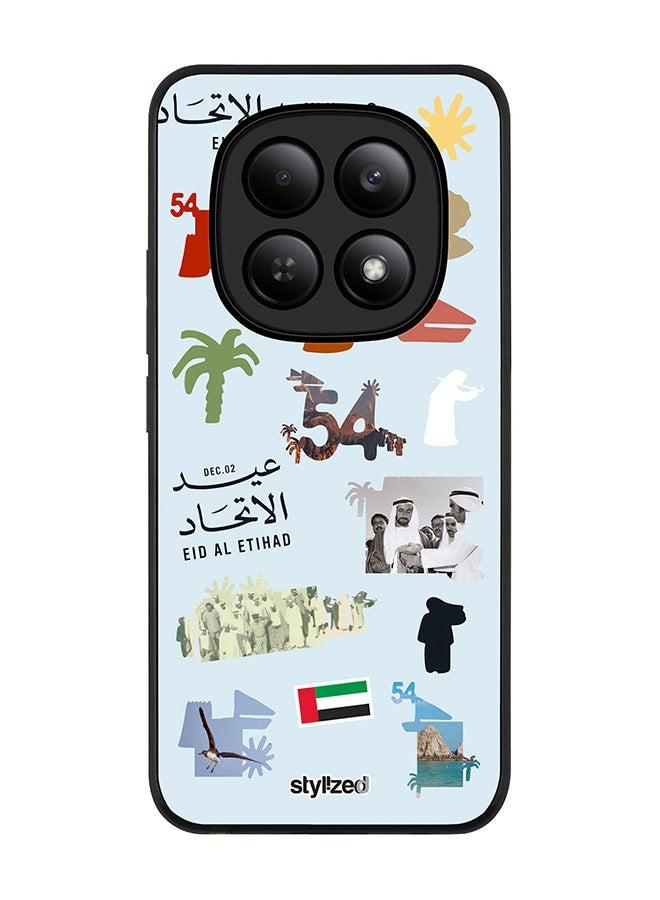 For Xiaomi Redmi Note 15 4G Case,Slim fit Camera Protection, Shockproof Thin Phone cover  - Eid Al Etihad 54 National Day Light Blue